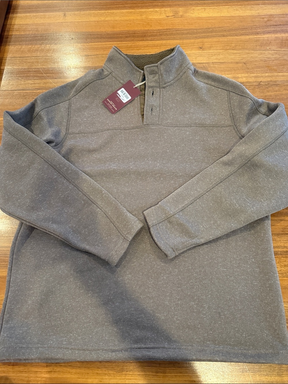 RedHead Mens Raven Sweater Fleece Pullover Henley Mock Neck Size L NWT